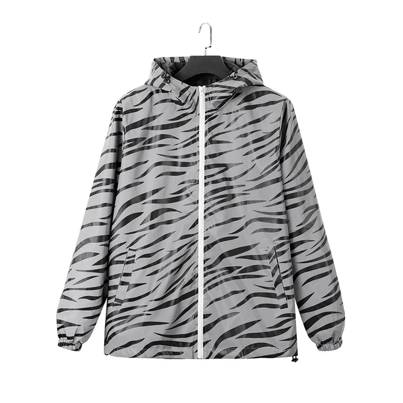 Men's Reflective Night-Shine Hooded Windbreaker