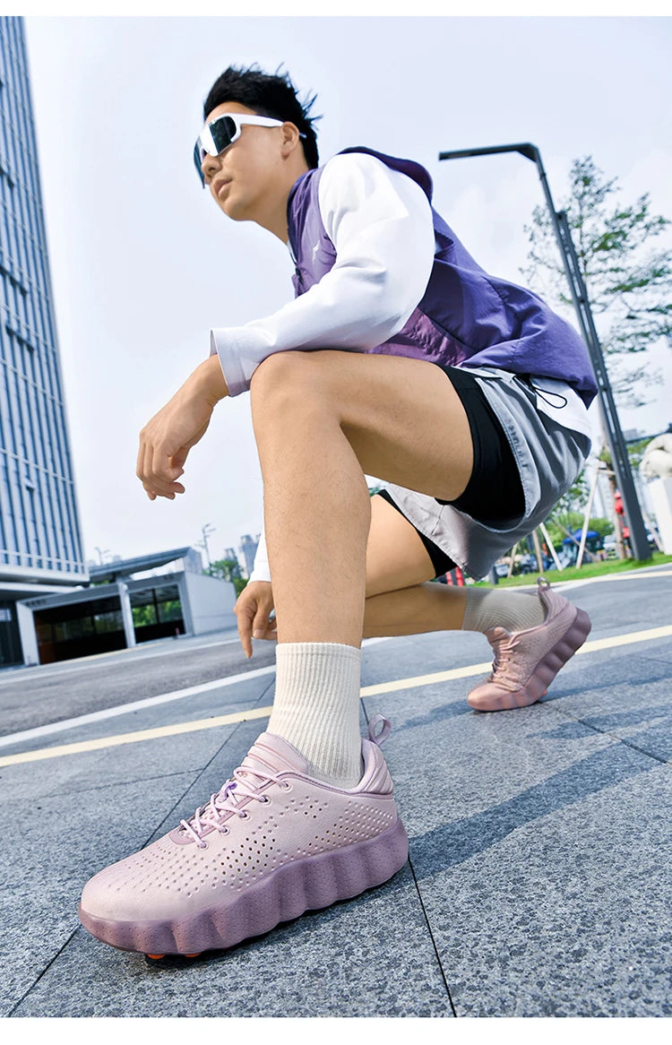 ClaWave Unisex Massage Cushioning Running Sneakers — Breathable Knit, Non-Slip