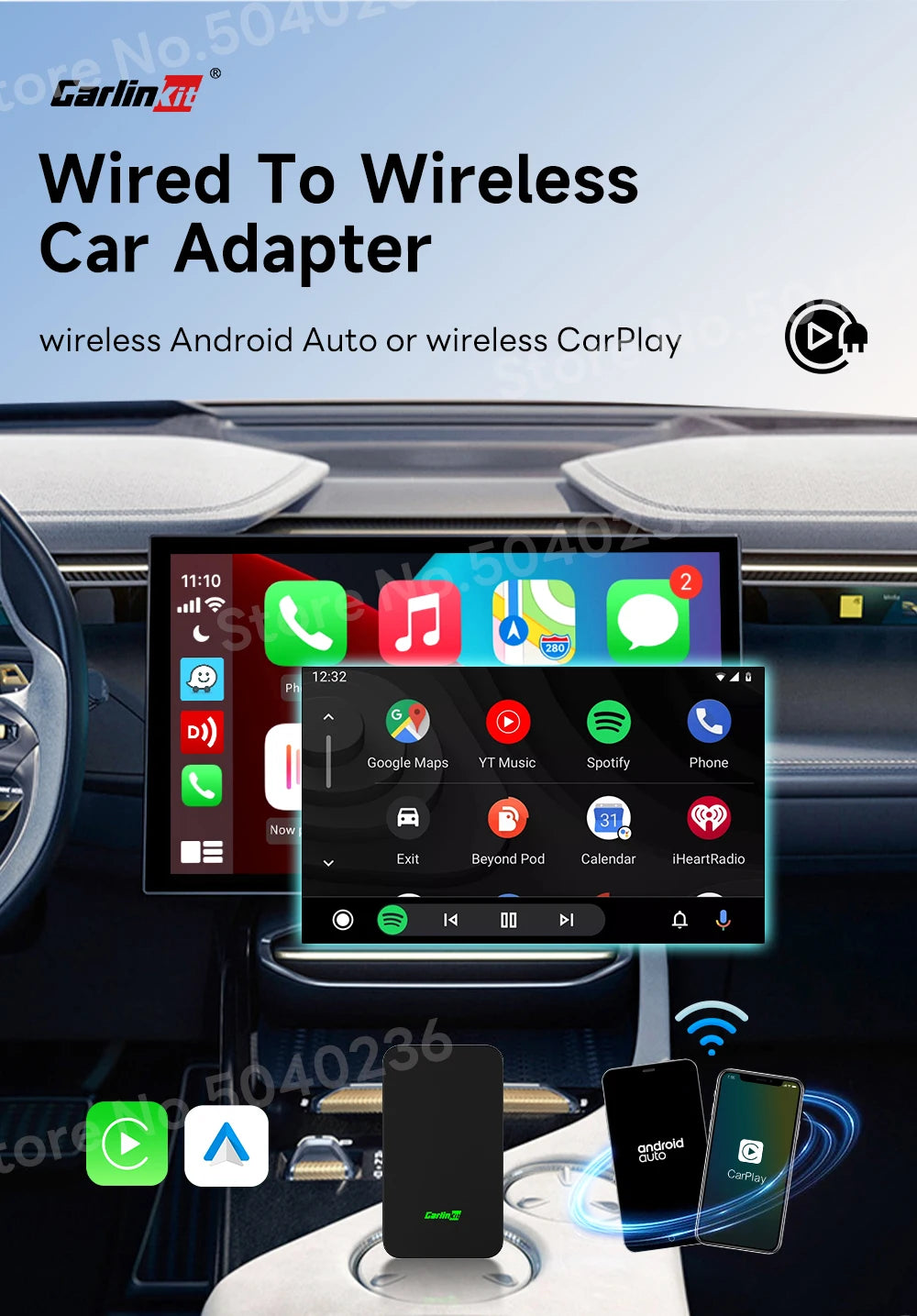 CarlinKit Wireless CarPlay & Android Auto Adapter
