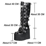 Gothic Platform Buckle Boots