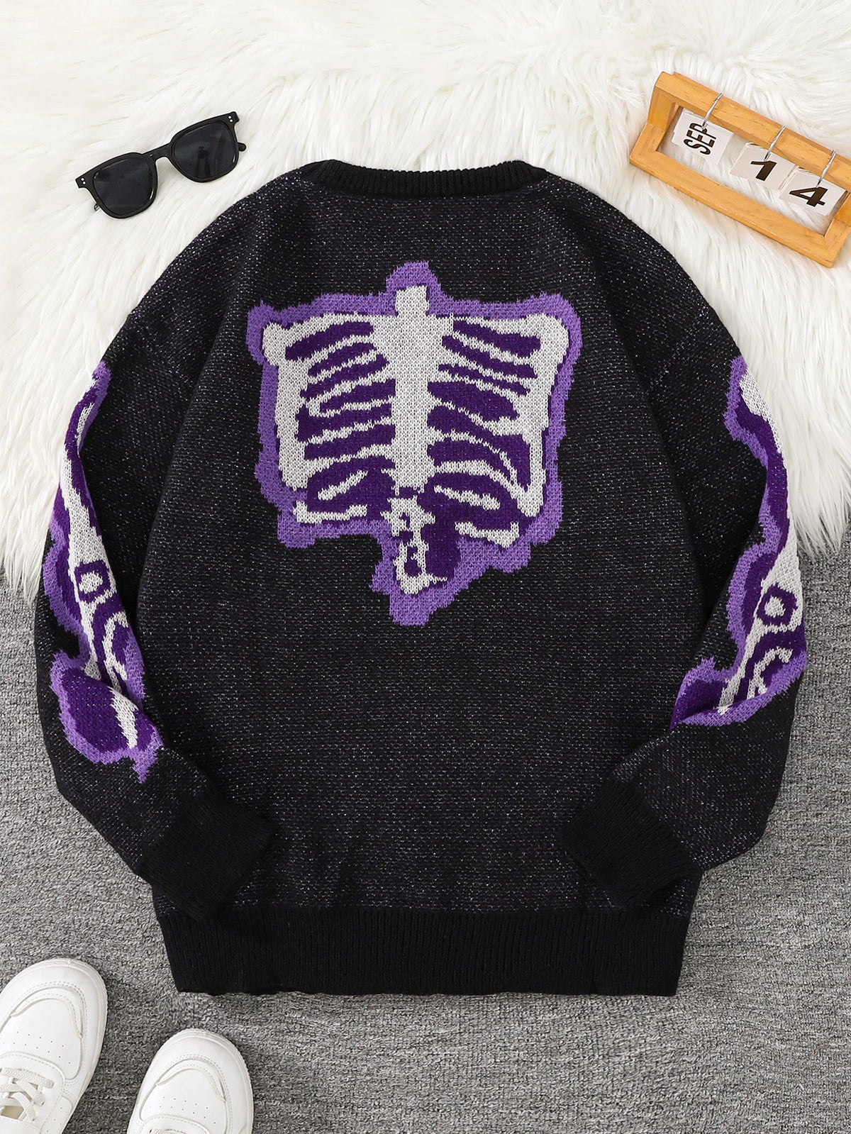 Men's Butterfly Jacquard Knit Sweater
