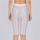 Women's Sheer Stretch Knee-Length Shorts