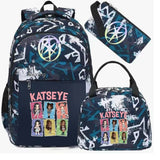 Hot Katseye Funny Print Backpacks WIth Lunch Bags Multi-pocket Camouflage Teens Travel Laptop Backpack Women School Bag Mochila