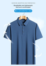 Men's Breathable Mesh Polo Shirt – Ice Silk Summer Top