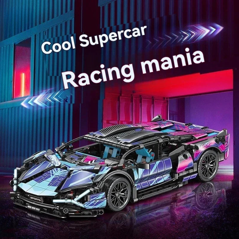 Creative DIY Racing Car Model Building Bricks Kit Advanced MOC Construction Toys for Adults Boys Girls Holiday Gift Idea