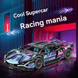 Creative DIY Racing Car Model Building Bricks Kit Advanced MOC Construction Toys for Adults Boys Girls Holiday Gift Idea