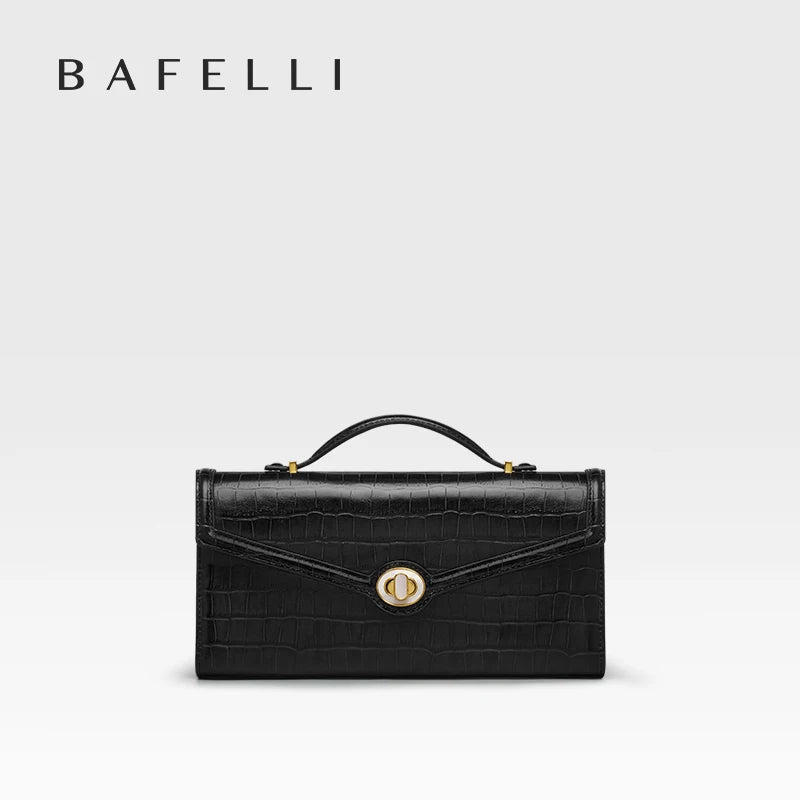 BAFELLI 2026 NEW WOMEN'S HANDBAG LEATHER WALLET PARTY SHOULDER DRESS PURSE LUXURY DESIGNER BRAND FEMALE EVENING BAGS CLUTCHES