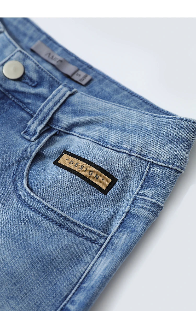 Amii Flared Jeans Autumn 2026 New Commuter Style Casual Versatile Women's Pants Solid Color Denim Trousers For Women 12621032