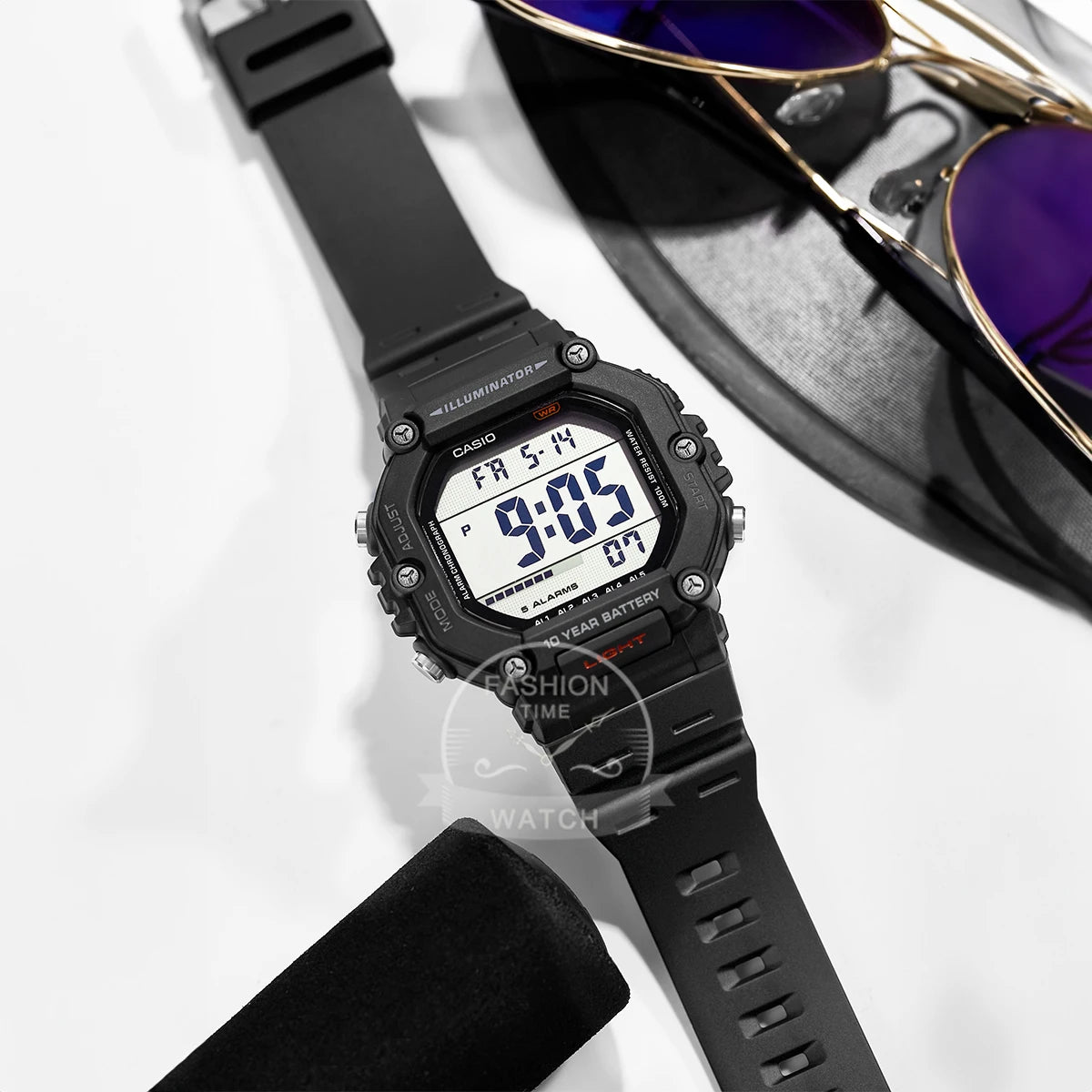 Casio Men’s Sport Digital Watch | 100M Water Resistant & Multi-Time Zone | AE-1600H-1A
