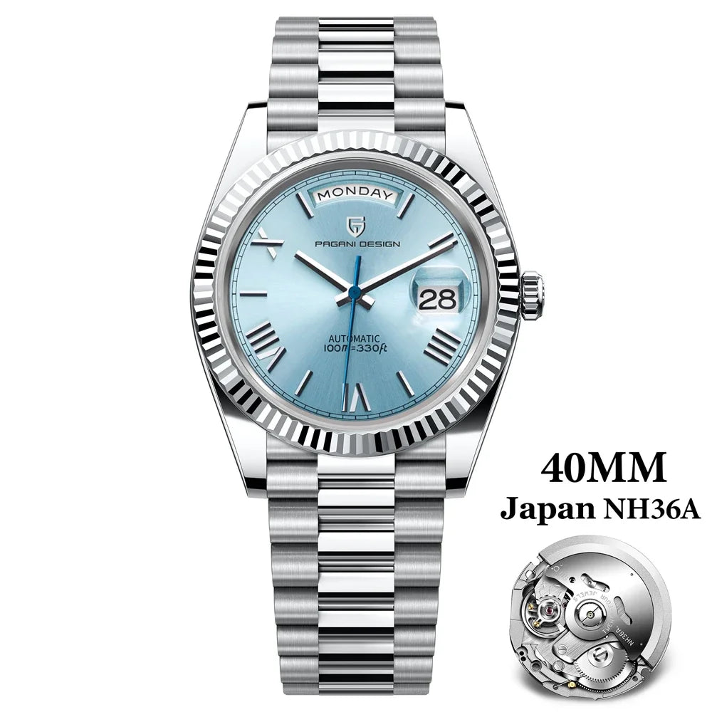 PAGANI DESIGN DD40 Luxury Rose Gold Men's Watches Automatic Mechanical Watch For Men AR Sapphire Glass Date Wrist watch Men 2026