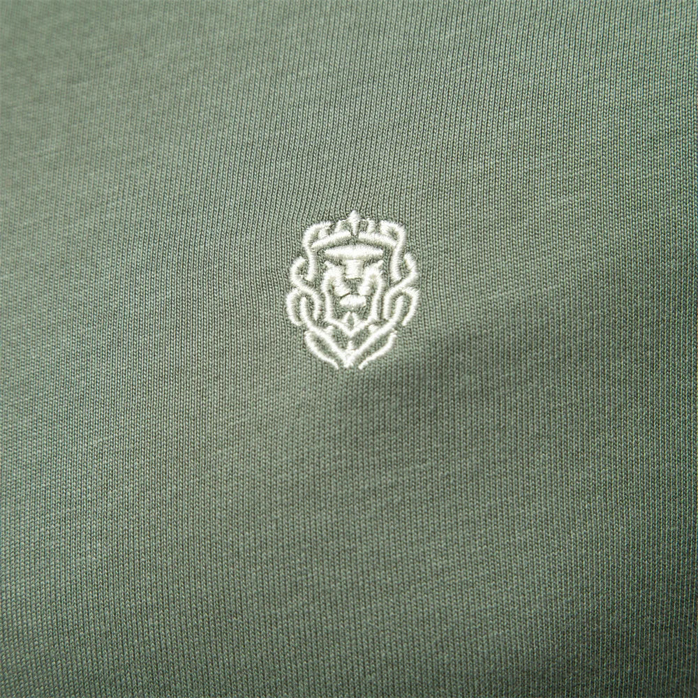 AIOPESON Embroidered Cotton Polo Shirt for Men