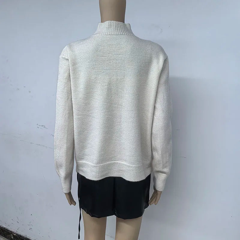 Women's Stand Collar Knit Cardigan