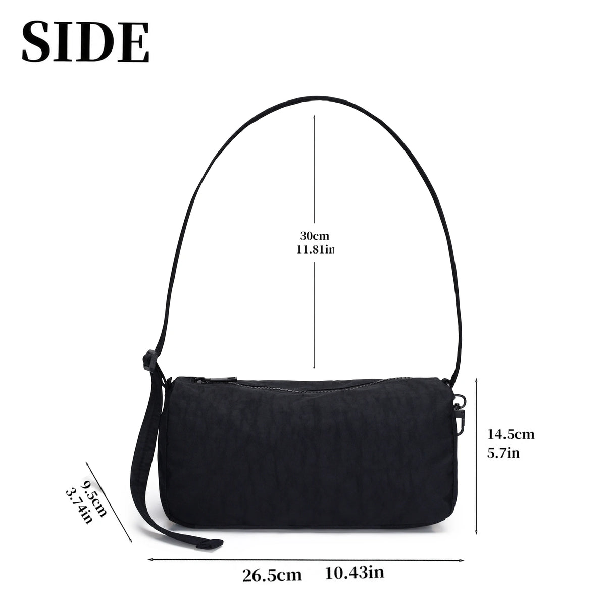 Nylon Mini Loaf Bag Fashion Large Capacity Women Nylon Bowler Bag  Trendy Commuting Shoulder Bags Shopping Crossbody Pack