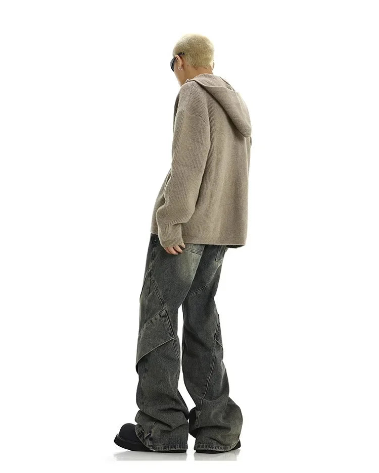 Men’s Relaxed Wide-Leg Denim Jeans