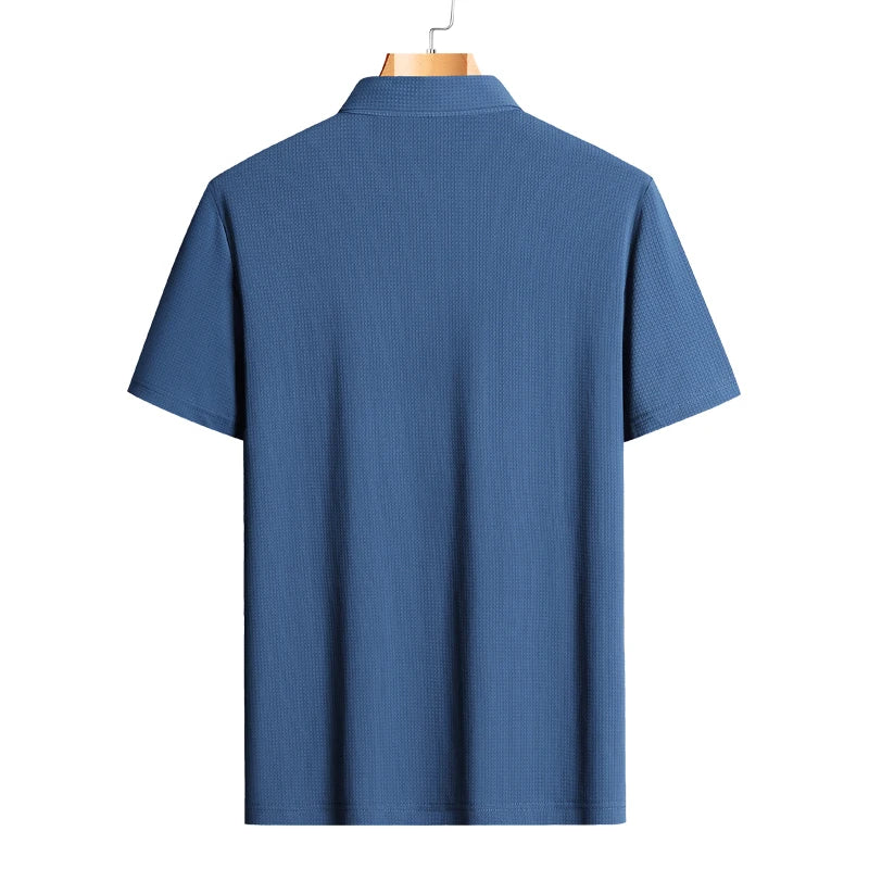 Men's Breathable Mesh Polo Shirt – Ice Silk Summer Top