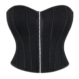 Leopard Print Strapless Corset Crop Top - USA Made Quality