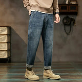 Men’s Retro Relaxed-Fit Cotton Harem Jeans