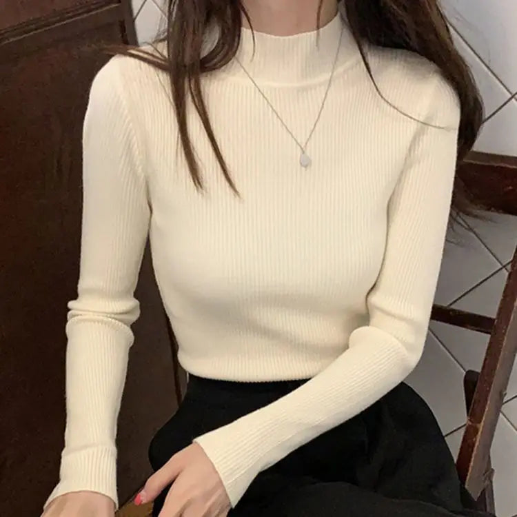 Women's Mock Neck Knit Sweater