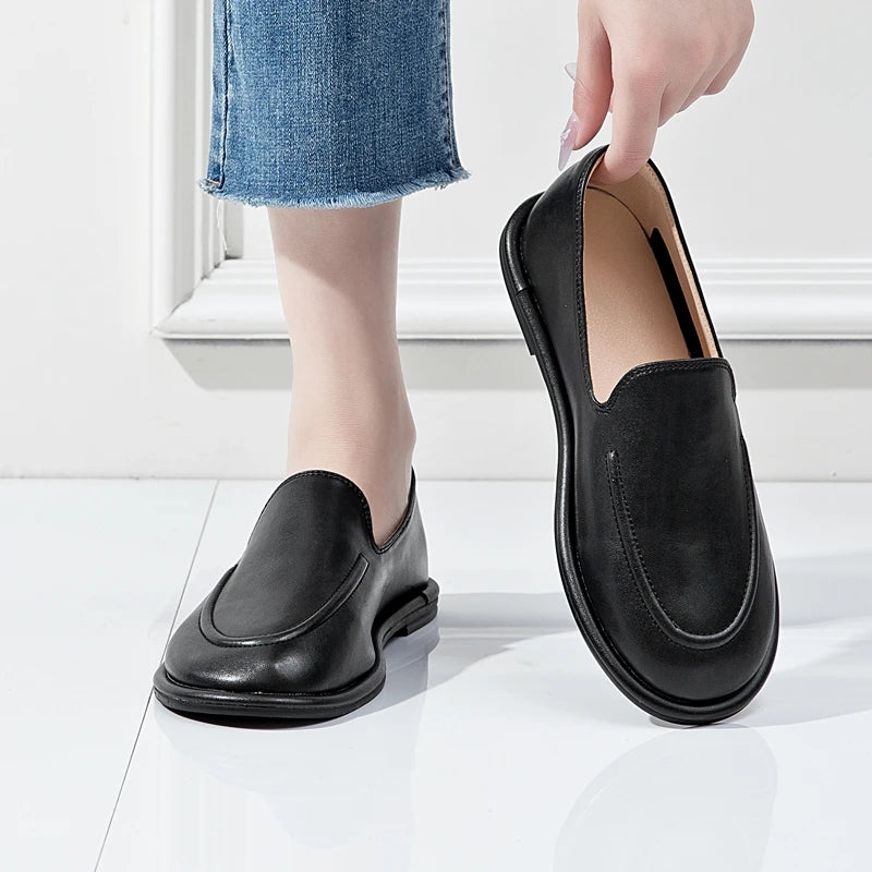 DIMANYU Women's Genuine Leather Loafers – Elegant Flats