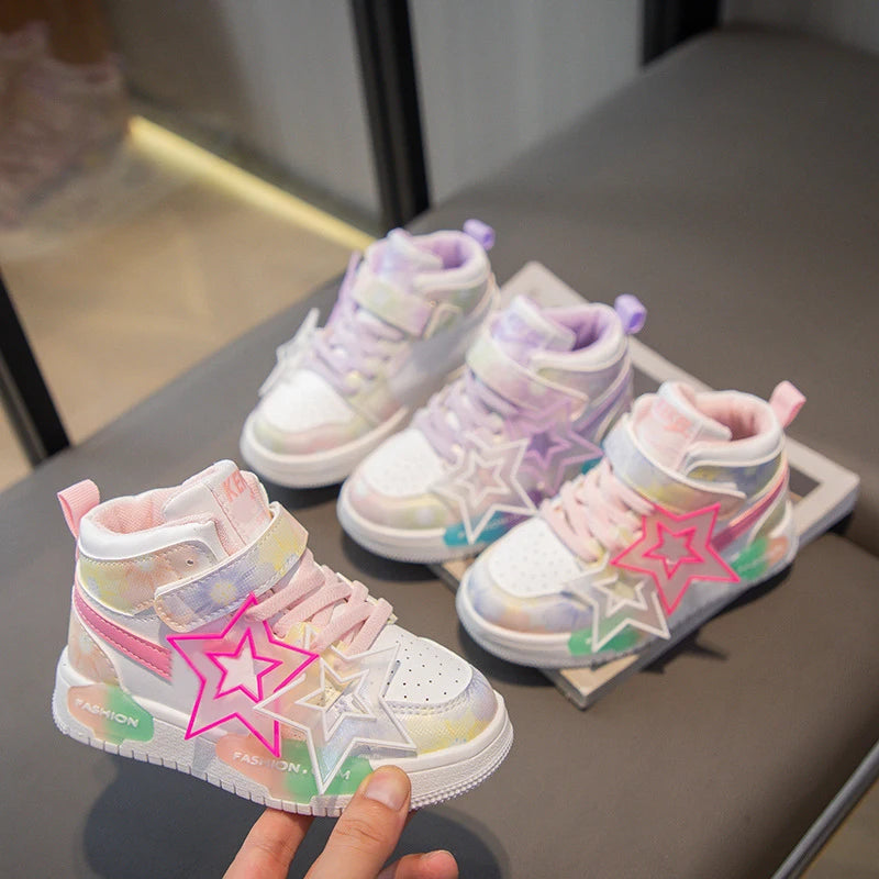 Classic Kids' Leather Fashion Sneakers