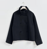 Urban Stand-Collar Woolen Coat