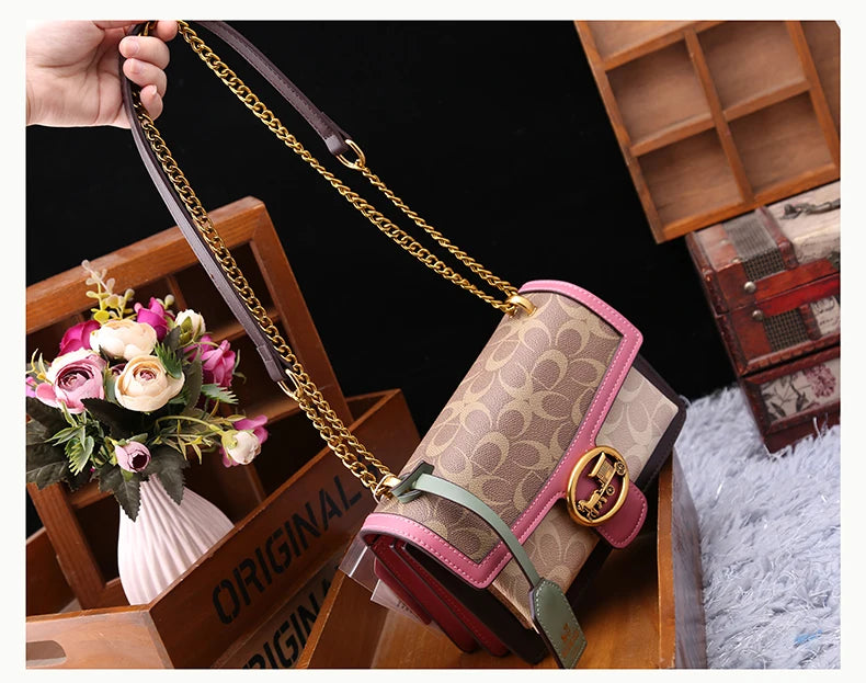 Color-Contrast Designer Crossbody Bag