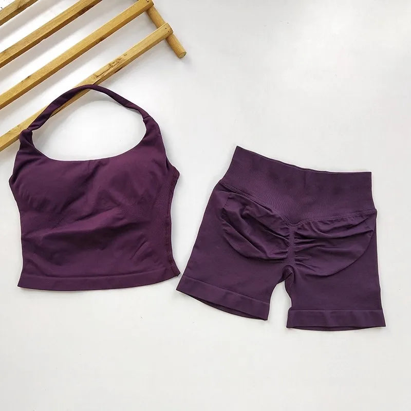 Seamless Halter Yoga & Fitness Set