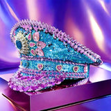 Rhinestone Captain Hat | Festival & Masquerade Cap