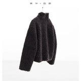 Teddy Style 100% Wool Coat~Women's Short Lazy Style Loose Jacket Autumn and Winter New Model 2025 Faux Fur