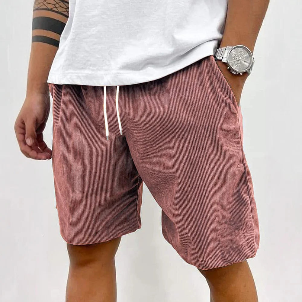Men’s Retro Summer Shorts with Drawstring Waist