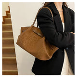 2025 Leopard Print Suede Women Tote Bag with Inner Pocket Underarm Bag Large Capacity Satchel Bag for Work Travel Purses Handbag