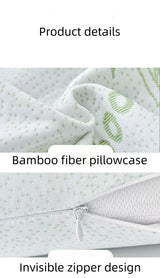 Bamboo fiber slow rebound bread memory pillow for protection, space cotton invisible zipper design, single person adult pillow c