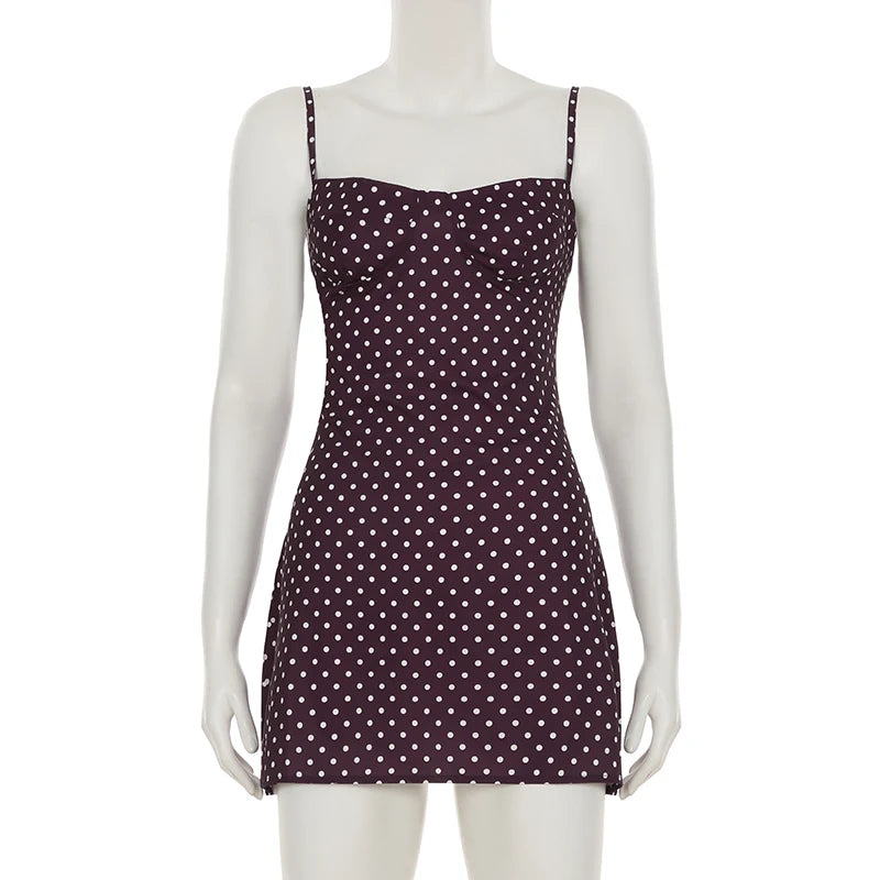 Y2K Polka Dot Mini Dress