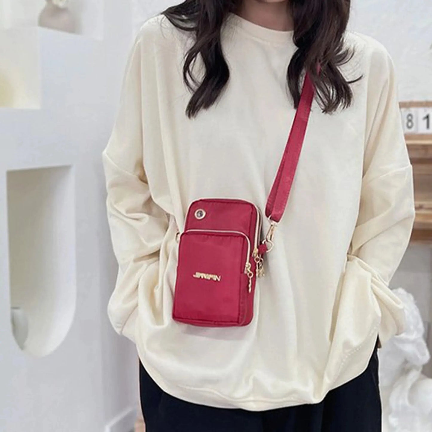 Women's Mini Crossbody Phone Bag – Flap Shoulder & Neck Pouch