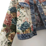 Retro Jacquard Denim Jacket