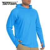 TACVASEN Men's Quick-Dry Long Sleeve Hooded T-Shirt