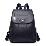 Women's Leather Backpack with Organizer Pockets