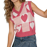 Plaid V-Neck Sleeveless Vest