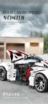 Building blocks compatible with concept White Sports car Super Racing Building Blocks Brick model Speedcar Children's gift
