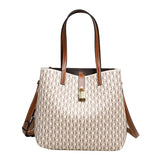 Large Capacity Leather Crossbody Tote