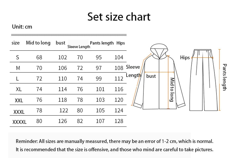 Waterproof Reflective Rain Suit – Jacket & Pants Set