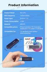 CarlinKit Mini5 Pro Wireless CarPlay & Android Auto Adapter