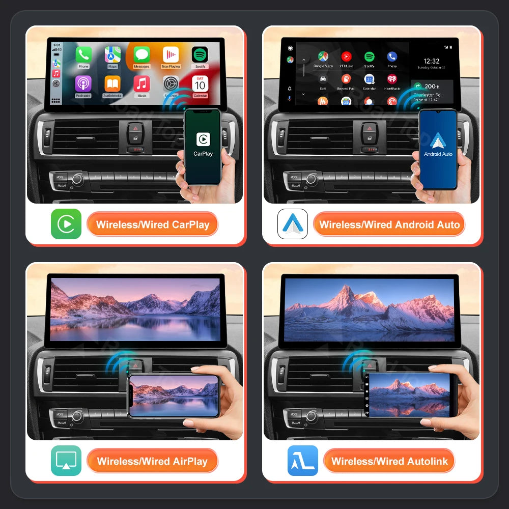 12.3'' BMW F20/F21/F22/F23 Linux CarPlay & Android Auto Screen
