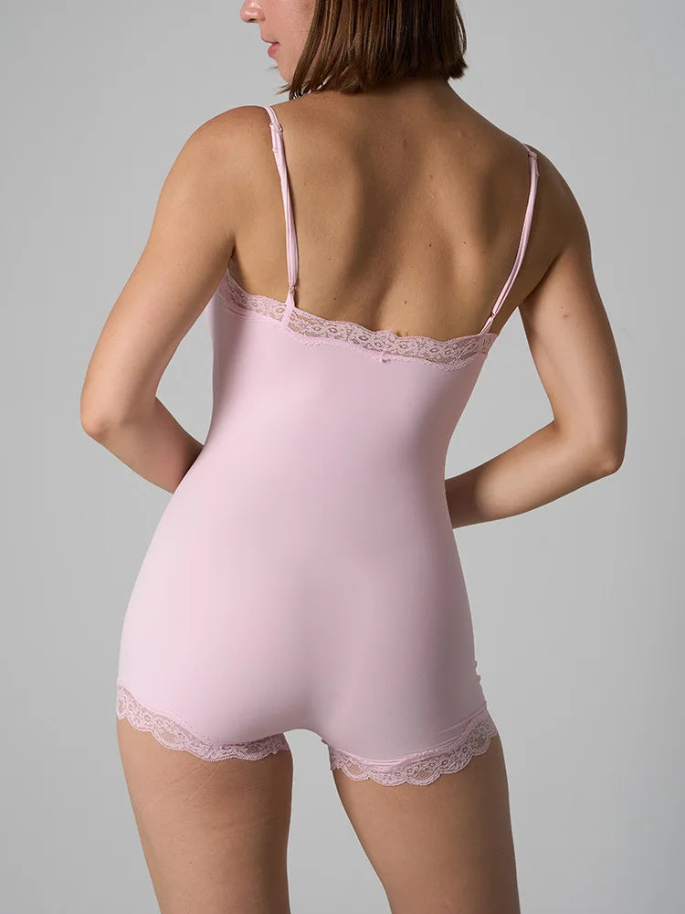 Lace Patchwork Fitness Bodysuit