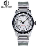 SEA KNIGHT Men NH35A Automatic Watch 200M Waterproof C3 Luminous 316L Steel Mesh Belt Sapphire Crystal Mechanical Diving Watch