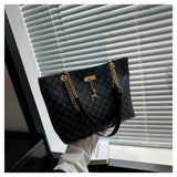 Durable PU Leather Shoulder Bags Large Capacity Printing Shopping Bag Handbags Women