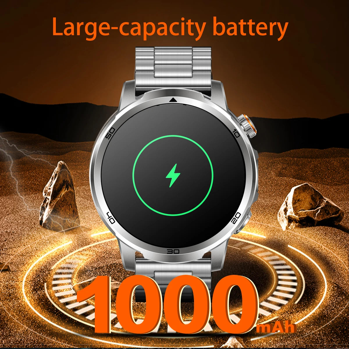 GUHUAVMI AK95 Pro Smartwatch – AMOLED, GPS & Flashlight