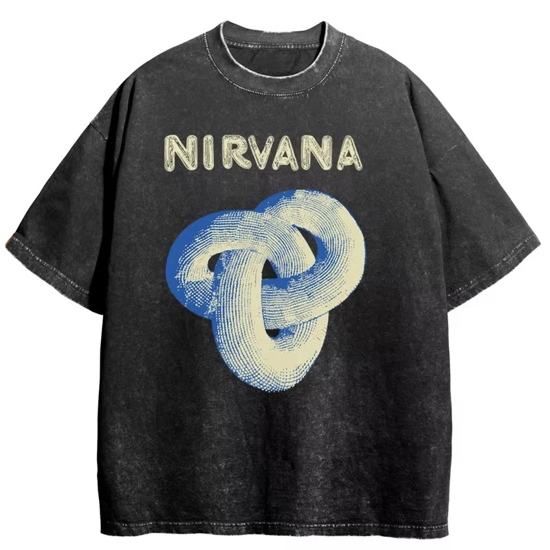 Nirvana In Utero Washed Cotton Oversized T-Shirt — Retro Y2K Streetwear Tee