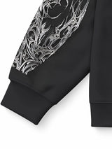 Men's Winter-Spring Hooded Sweatshirt with Skull Pattern for Casual Roller Skating Hip-Hop Streetwear