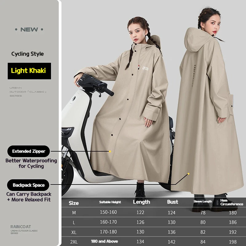 All-Weather Full-Body Poncho for Cycling & Hiking